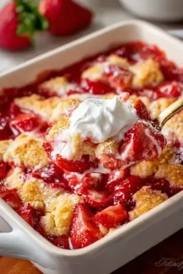 Preppy Kitchen » Recipes » Desserts » Strawberry Cobbler Strawberry Cobbler