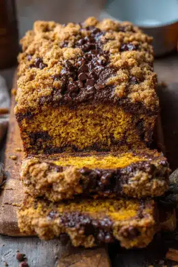 Pumpkin Chocolate Chip Streusel Bread