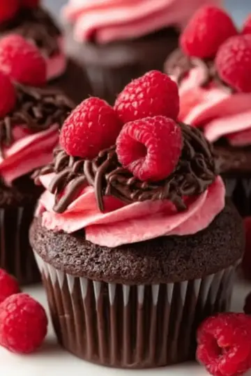 Raspberry Chocolate Cupcakes