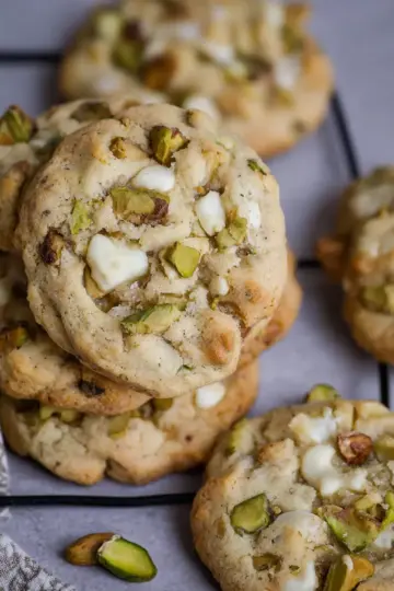 White Chocolate Pistachio Cookies