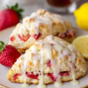 Strawberry Lemon Cream Scones
