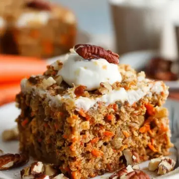 Healthy Carrot Cake Baked Oatmeal