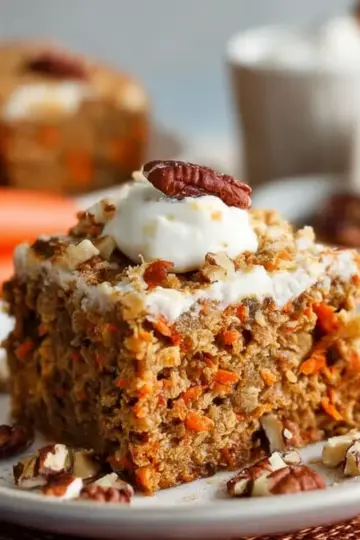 Healthy Carrot Cake Baked Oatmeal