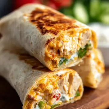 Cheesy Garlic Chicken Wraps