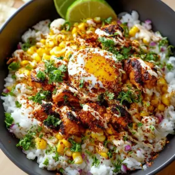 Street Corn Chicken Rice Bowl