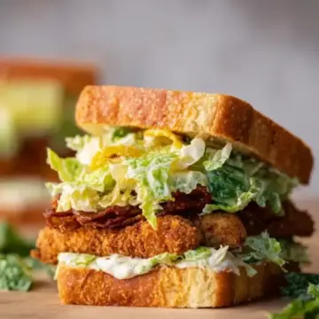 Crispy Chicken Caesar Sandwiches.