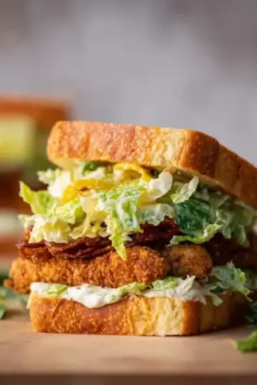 Crispy Chicken Caesar Sandwiches.