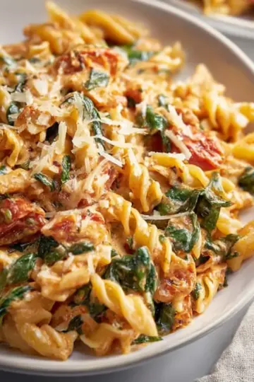 Creamy Tomato and Spinach Pasta