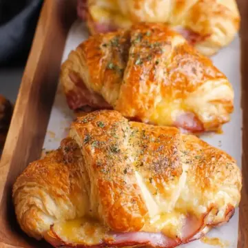 Baked Ham and Cheese Croissants