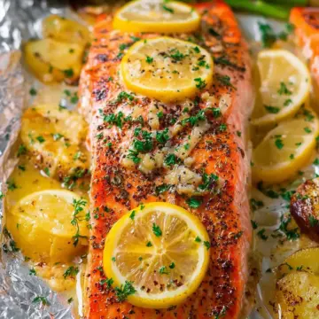 Sheet Pan Lemon Garlic Butter Salmon