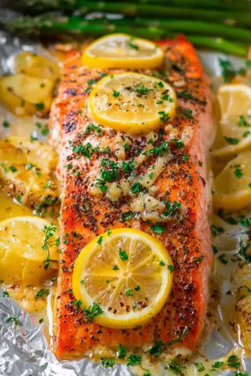 Sheet Pan Lemon Garlic Butter Salmon
