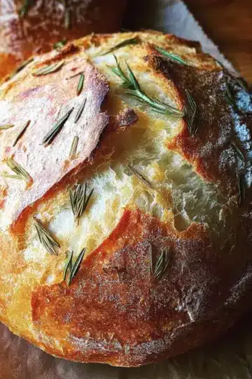 Rosemary and Roasted Garlic Artisan Bread