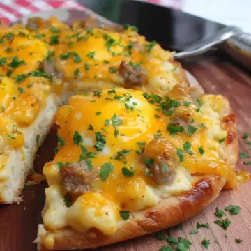 Biscuits and Sausage Gravy Breakfast Pizza