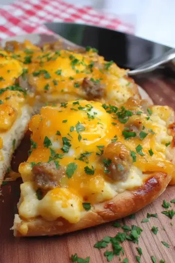 Biscuits and Sausage Gravy Breakfast Pizza