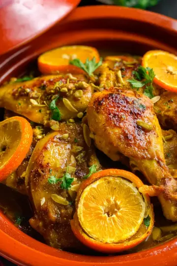 Moroccan Chicken and Orange Tajine