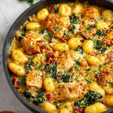 Garlic Chicken Gnocchi Skillet