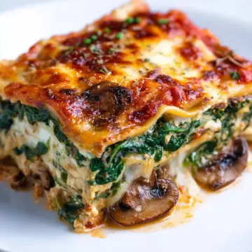 Spinach Mushroom Lasagna