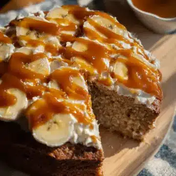 Salted Caramel Banana Cake