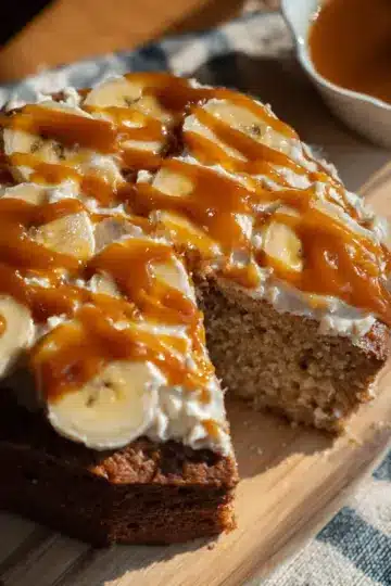 Salted Caramel Banana Cake