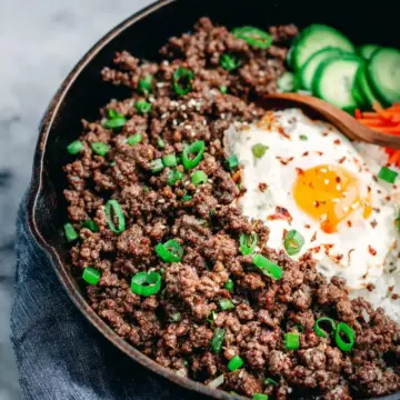 Korean Ground Beef and Rice Bowls