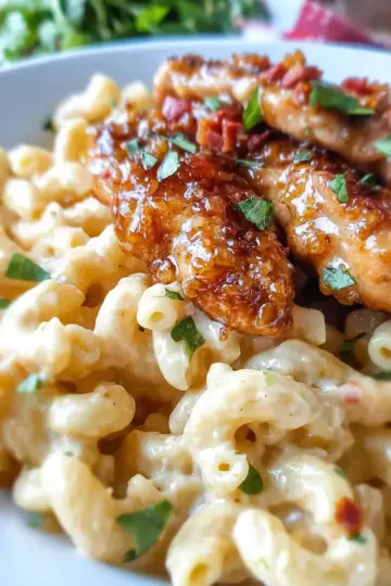 Copycat Applebee’s Honey Pepper Chicken Mac and Cheese