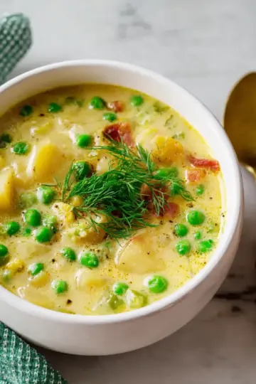 Creamy Potato and Pea Chowder Recipe