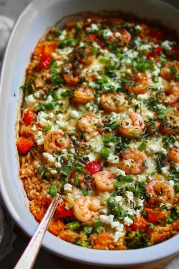 Healthy Shrimp Rice Casserole With Veggies
