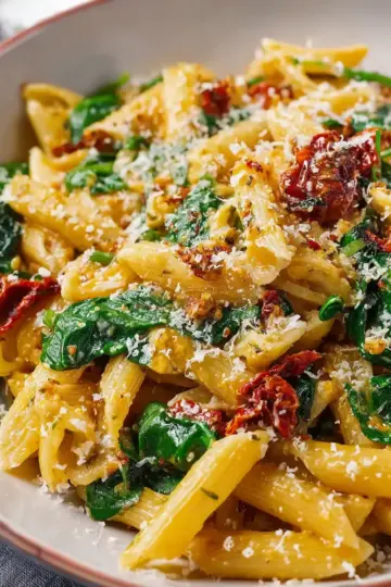 Spinach and Sun-Dried Tomato Pasta