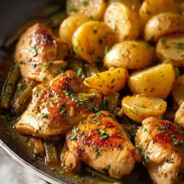 Garlic Butter Chicken and Potato Skillet