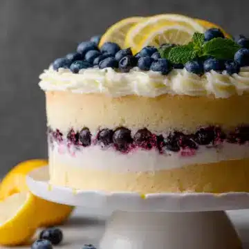 Lemon Blueberry Layer Cake
