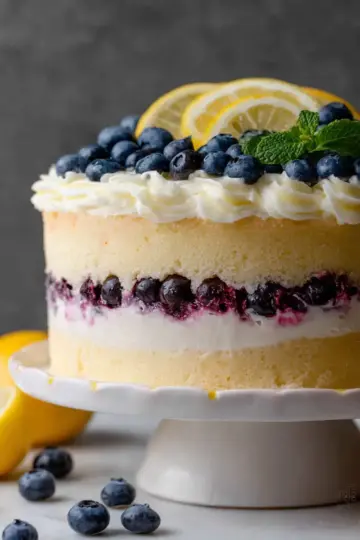 Lemon Blueberry Layer Cake