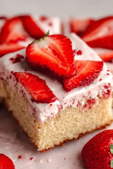 Easy Fresh Strawberry Sheet Cake