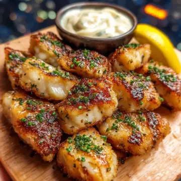 Lemon Butter Fish Bites with Garlic Aioli
