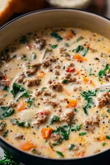 Creamy Parmesan Italian Sausage Soup