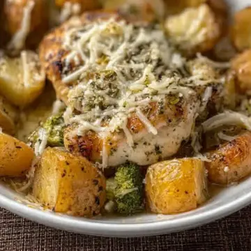 Slow Cooker Parmesan Garlic Chicken and Potatoes