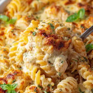 Garlic Parmesan Chicken Pasta Bake