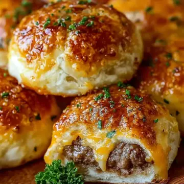 Garlic Parmesan Cheeseburger Bombs Recipe
