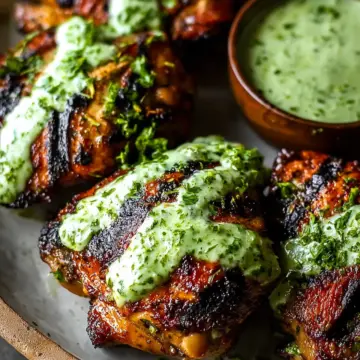 Peruvian-Style Grilled Chicken with Creamy Green Sauce (Aji Verde)