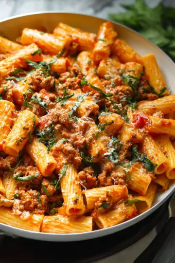 Creamy Sausage Rigatoni (One-Pot, 30-Minute Meal)