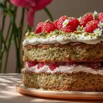 Pistachio Raspberry Cake