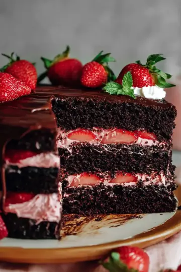 strawberry chocolate cake