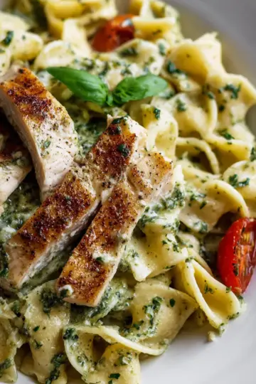 Best Creamy Chicken Pesto Pasta