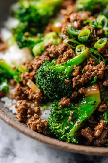 Ground Beef and Broccoli Stir Fry