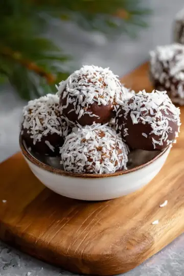 Chocolate Coconut Balls {5-ingredients}