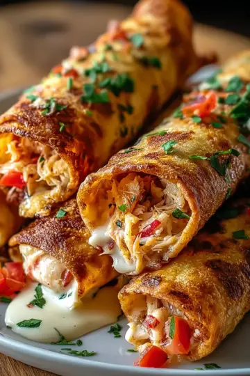 Crispy Crab And Shrimp Queso Taquitos You Can't Resist