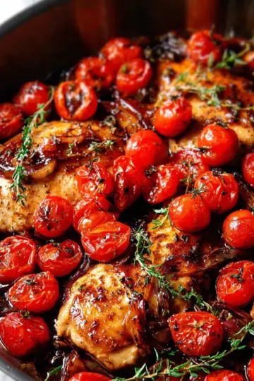 One-Pan Balsamic Chicken with Tomatoes
