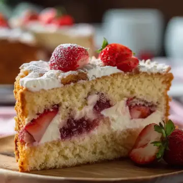 French Strawberry Cake