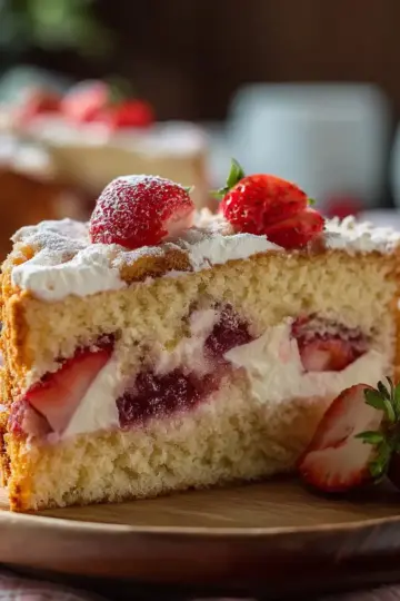 French Strawberry Cake