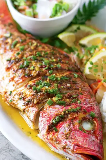 Caribbean Grilled Yellowtail Snapper