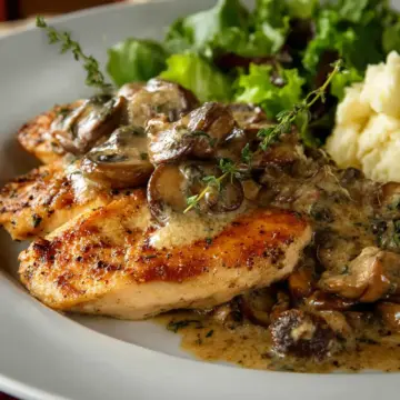 Herbed Chicken with Mushroom Sauce